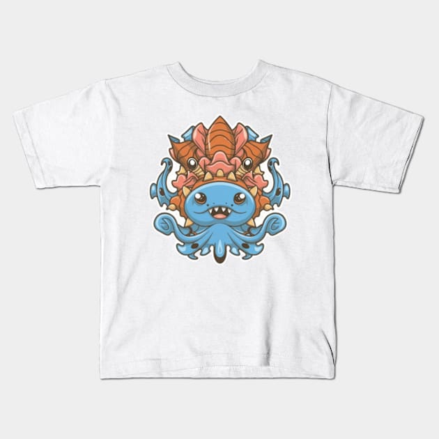 Oceanic Haven Odyssey,cute animals,adventure Kids T-Shirt by designe stor 